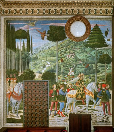 The Journey of the Magi to Bethlehem, the back wall of the chapel, c.1460 by Benozzo di Lese di Sandro Gozzoli